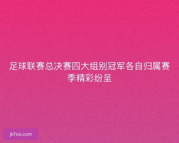 足球联赛总决赛四大组别冠军各自归属赛季精彩纷呈